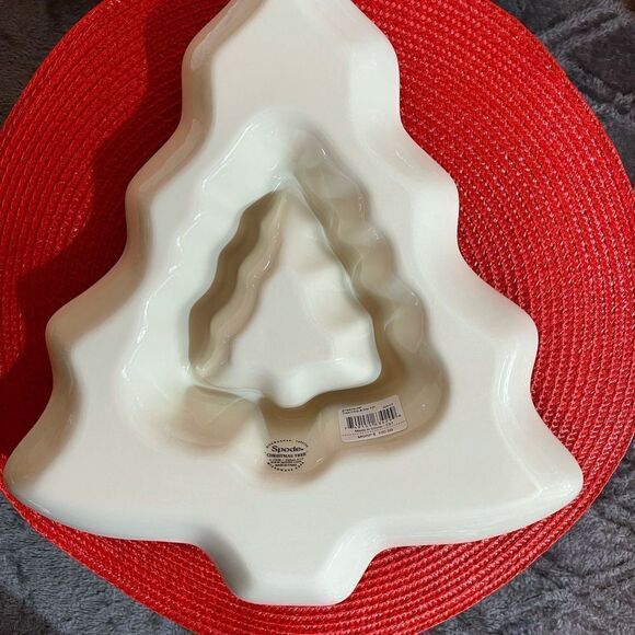 Spode Christmas Tree chip and dip bowl NWT - Picture 7 of 12